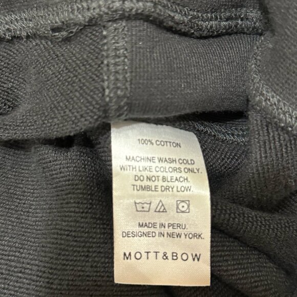 Mott and Bow French Terry Crewneck Sweatshirt Extra-Small Black Grey EUC Jeans - Picture 4 of 4